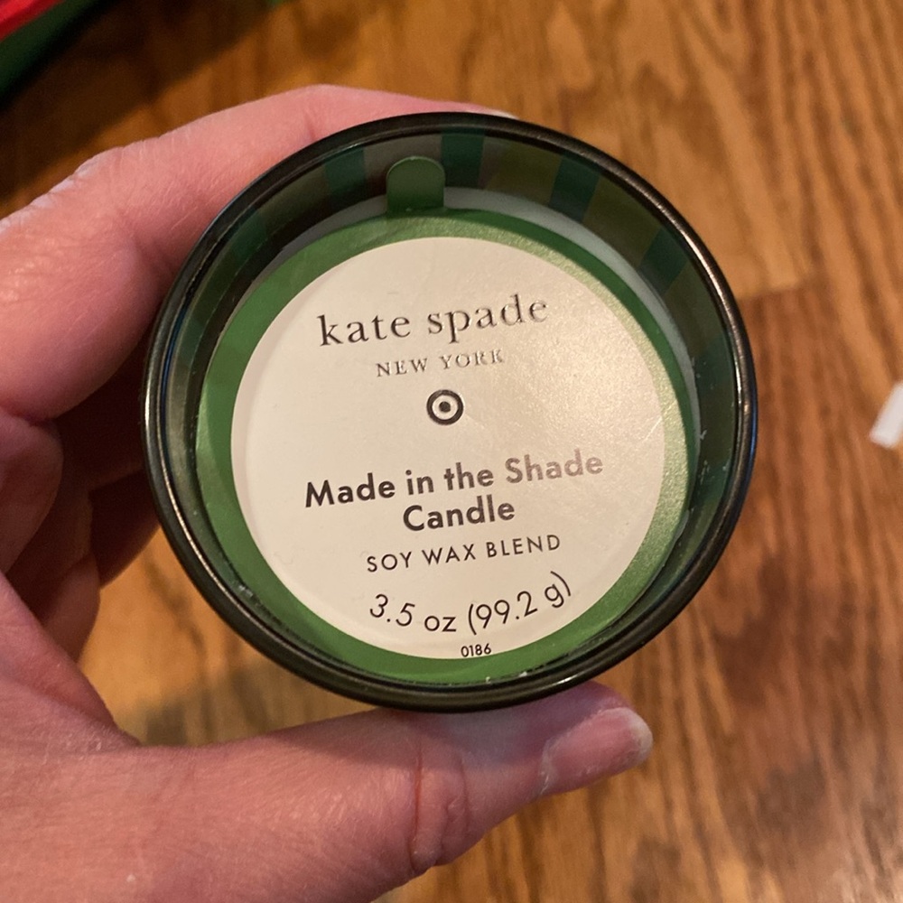 Kate  Spade New York X Target collaboration Green Striped Candle - Picture 5 of 6